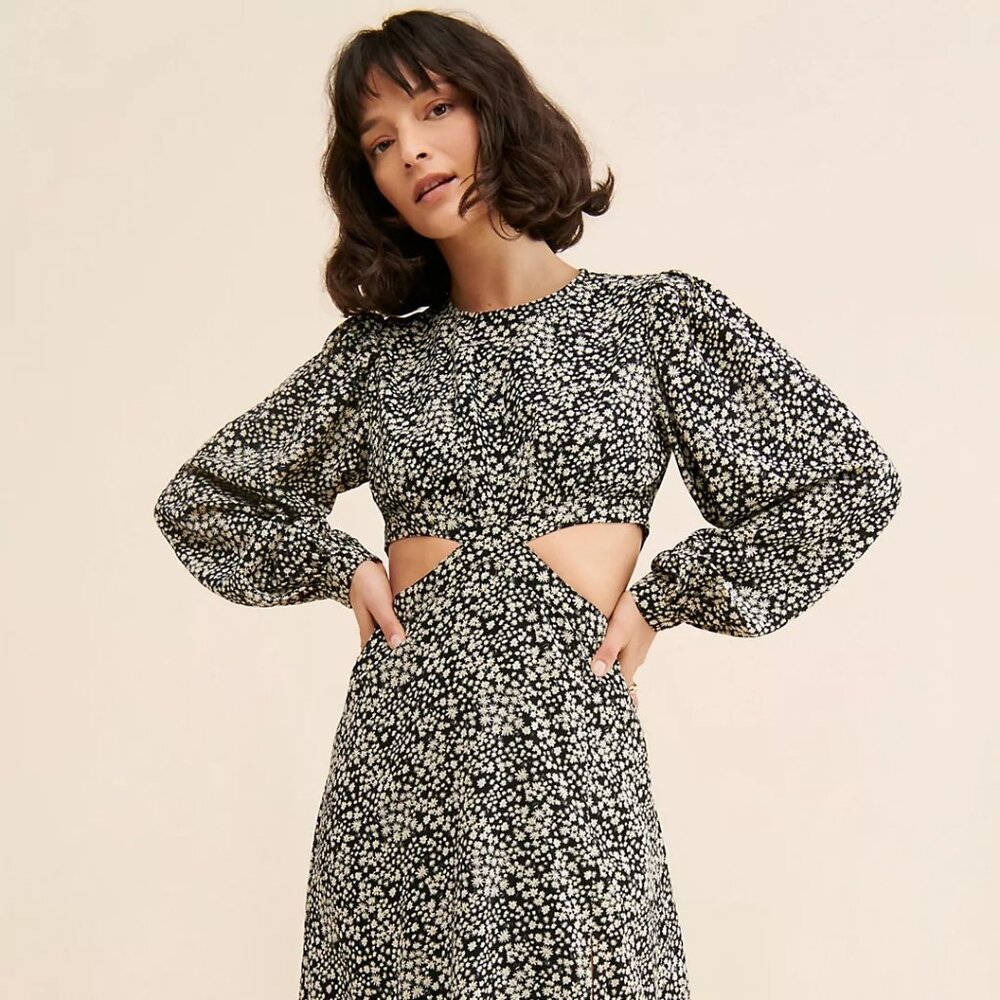 Astr the Label Cut-Out Tie-Back Dress